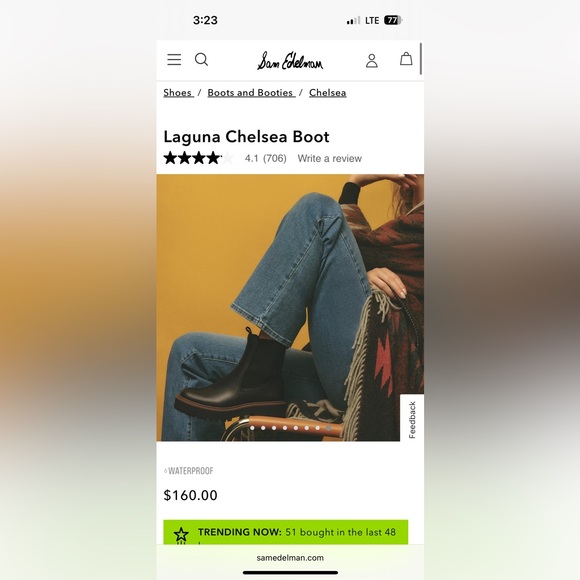 Sam Edelman Chelsea Boot - Picture 2 of 8